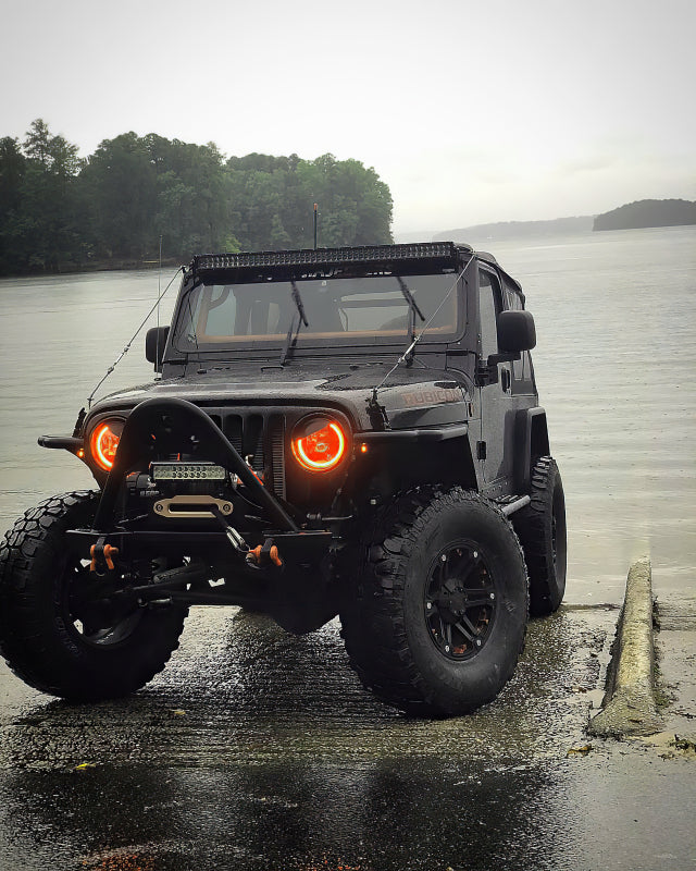 Oracle 7in High Powered LED Headlights - Black Bezel - ColorSHIFT