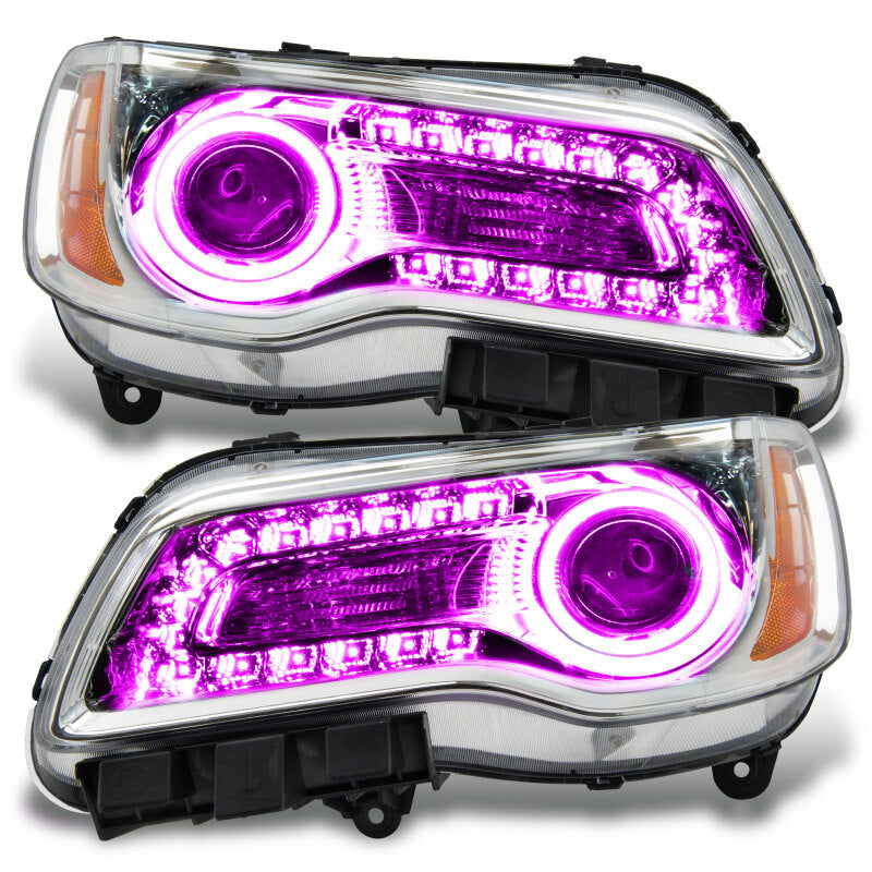Oracle 11-14 Chrysler 300C SMD HL - Chrome - NON HID - ColorSHIFT w/ Simple Controller