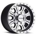 Raceline 928M Monster 17x9in / 8x170 BP / -12mm Offset / 130.81mm Bore - Black & Machined Wheel