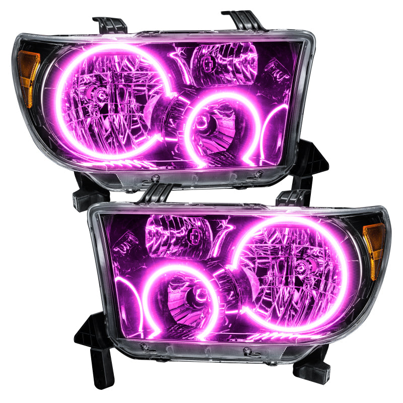 Oracle 07-11 Toyota Tundra Pre-Assembled Headlights - Black Housing - w/o Controller
