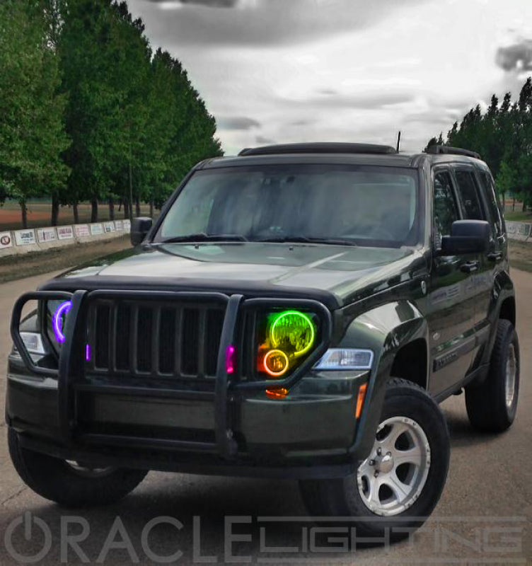 Oracle Jeep Liberty 08-13 Halo Kit - ColorSHIFT w/ Simple Controller