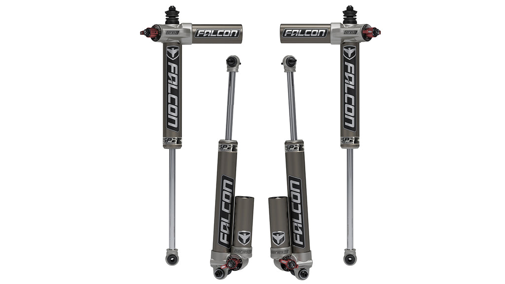 07-18 Jeep Wrangler JK 4 Door SP2 3.3 Fast Adjust Piggyback Shock Kit 1.5-2.5 Inch Lift Falcon Shocks