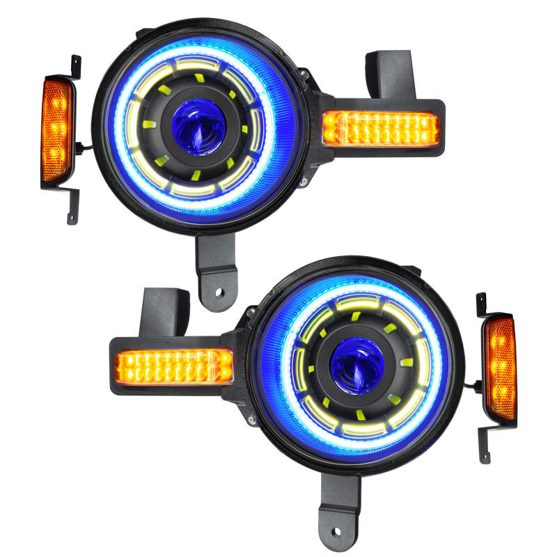 Oracle 2021+ Ford Bronco Oculus Bi-LED Projector Headlights - ColorSHIFT LED