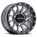 Raceline A95SG Trophy 15x7in / 4x156 BP / 10mm Offset / 132.5mm Bore - Grey & Black Lip Wheel