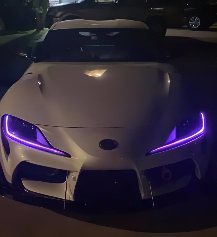 Oracle 20-21 Toyota Supra GR RGB+A Headlight DRL Upgrade Kit - ColorSHIFT 2