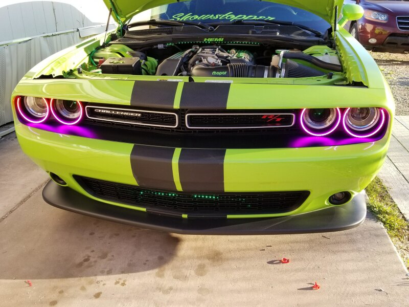 Oracle Dodge Challenger 15-21 LED Waterproof Halo Kit - ColorSHIFT w/ Simple Controller
