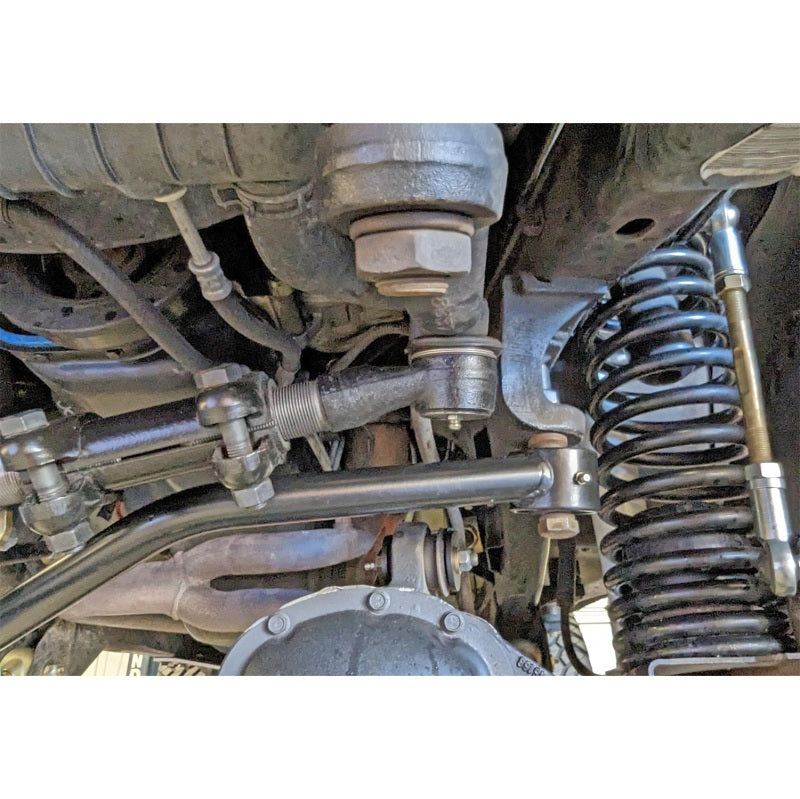 RockJock TJ/LJ/XJ/MJ Currectlync Steering System Bolt-On w/ 1 1/4in Dia. Tie Rod/Forged Drag Link