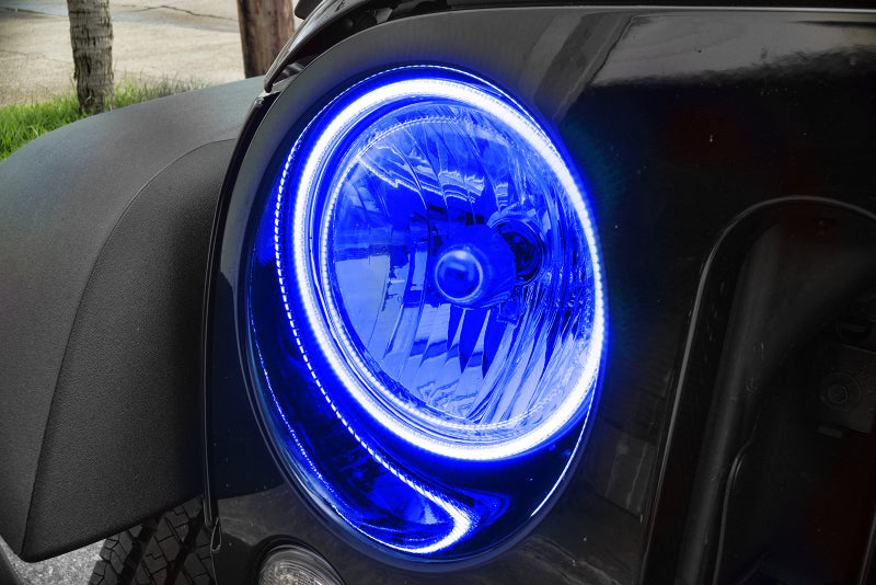 Oracle Jeep Wrangler JK 07-17 LED Waterproof Halo Kit - ColorSHIFT w/o Controller
