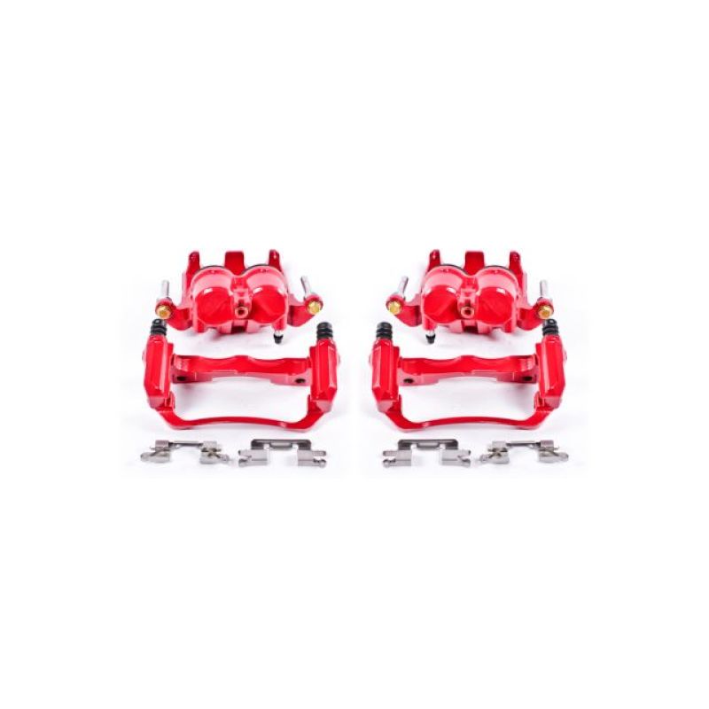 Power Stop 05-18 Nissan Frontier Front Red Calipers w/Brackets - Pair