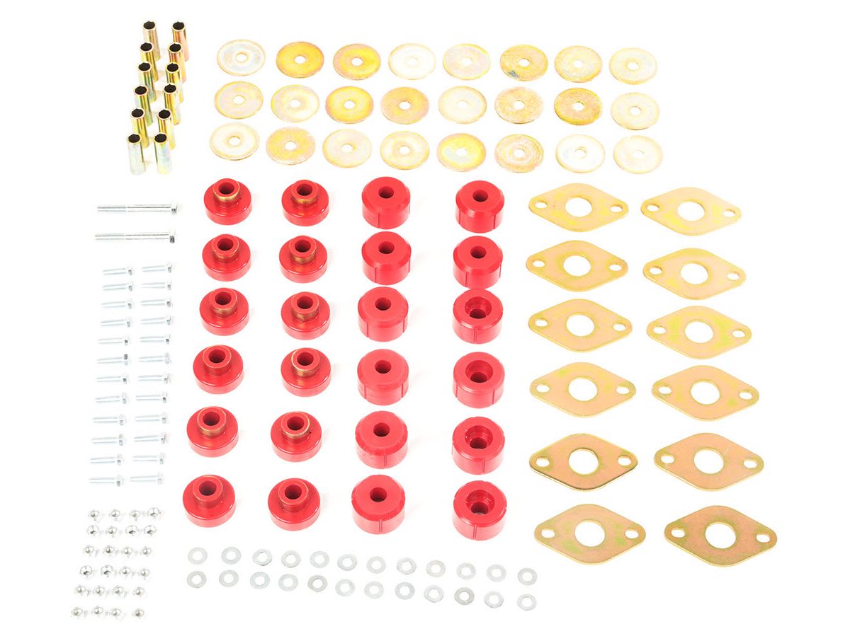 Body Mount Kit Poly 12 Bushing 07-18 Wrangler Unlimited JKU 4 Door Rugged Ridge