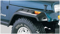 Black Jeep Cutout Style Textured Finish Front Fender Flares For 1987-1995 Jeep Wrangler YJ (Excludes Renegade) Bushwacker