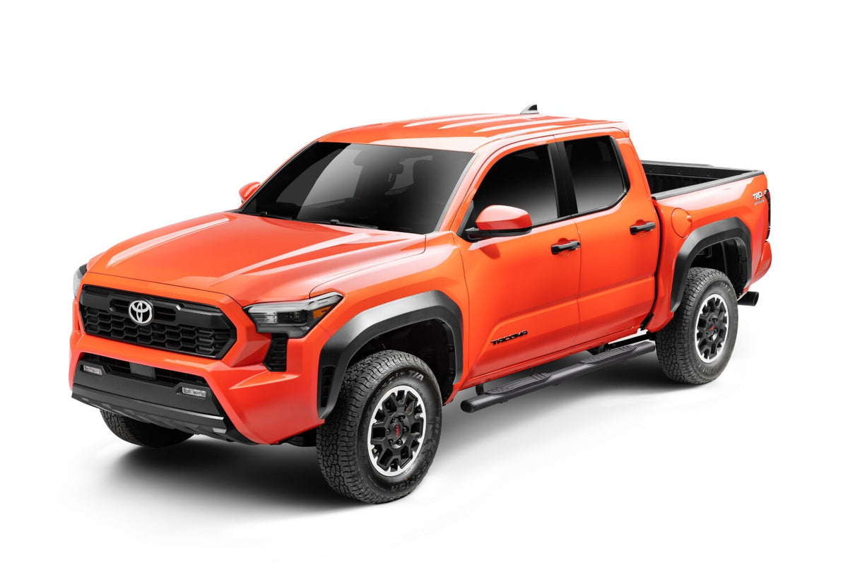 4 Inch 1000 Series SideSteps & Bracket Kit Textured Black 2024-2026 Toyota Tacoma Go Rhino