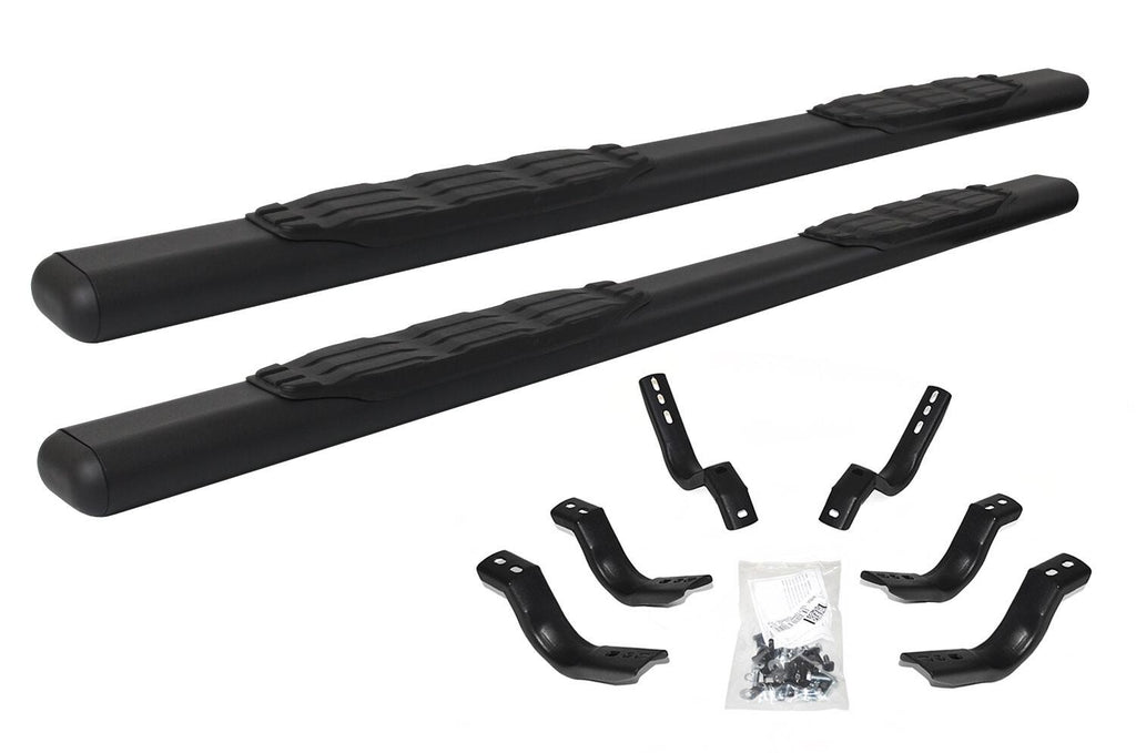 5 Inch 1000 Series Side Steps with Mounting Brackets Kit Textured Black 2015-2019 Silverado/Sierra 2500 HD Go Rhino