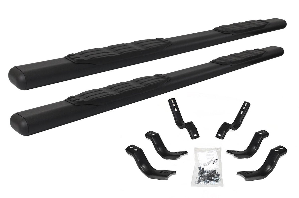 5 Inch 1000 Series Side Steps with Mounting Brackets Kit Textured Black 2005-2026 Nissan Frontier Go Rhino