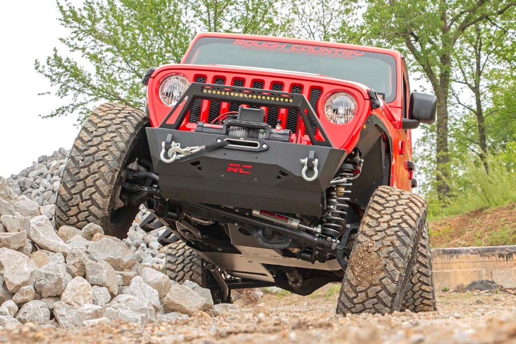 Skid Plate Combo 3.6L Engine T-Case Gas Jeep Wrangler Unlimited (18-19) Rough Country