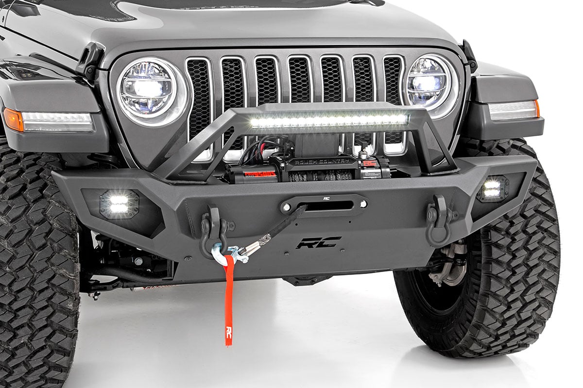 Front Winch Bumper 9500S Jeep Gladiator JT/Wrangler JK & JL/Wrangler Unlimited 4WD Rough Country