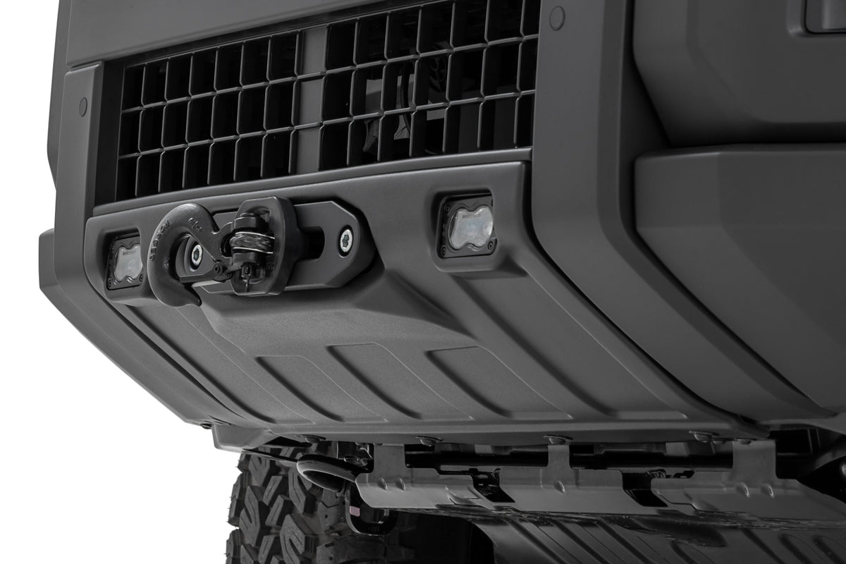 Hidden Winch Mount White SAE Fog Toyota Land Cruiser 4WD (2024-2026) Rough Country