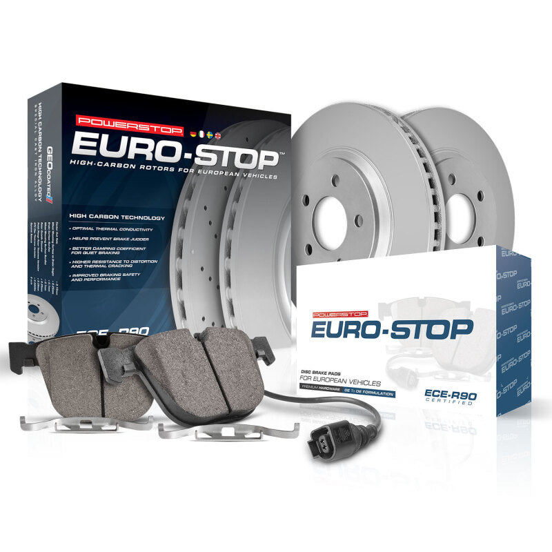 Power Stop 05-09 Audi A4 Front Euro-Stop Brake Kit