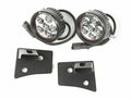 Light Kit Windshield Mounted 3,5 Inch Round Black 07-18 Wrangler JK Rugged Ridge