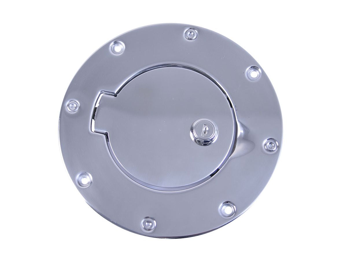 Gas Cap Door Locking Stainless Steel 97-06 Jeep Wrangler TJ Rugged Ridge