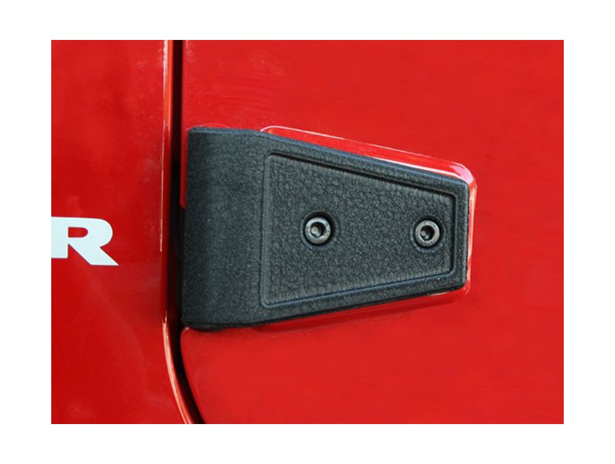Door Hinge Cover Kit Black 07-18 Jeep Wrangler JKU Rugged Ridge