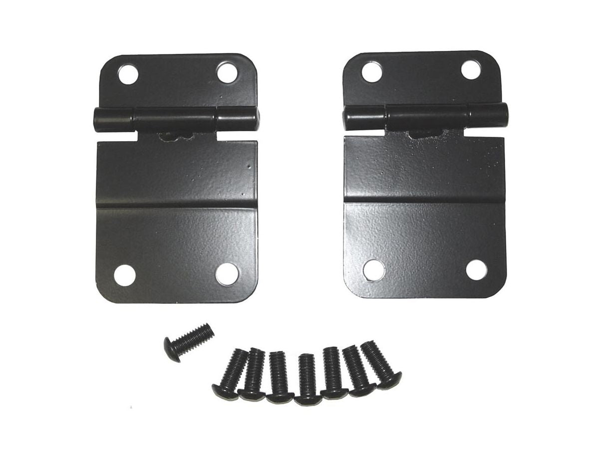 Tailgate Hinge Kit Lower Black 76-86 Jeep CJ Rugged Ridge