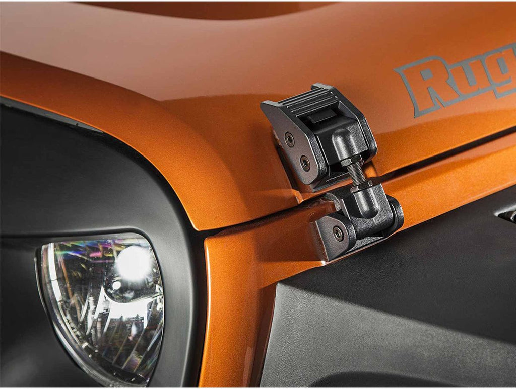 Hood Catch Kit Textured Black 07-18 Jeep Wrangler JK Rugged Ridge