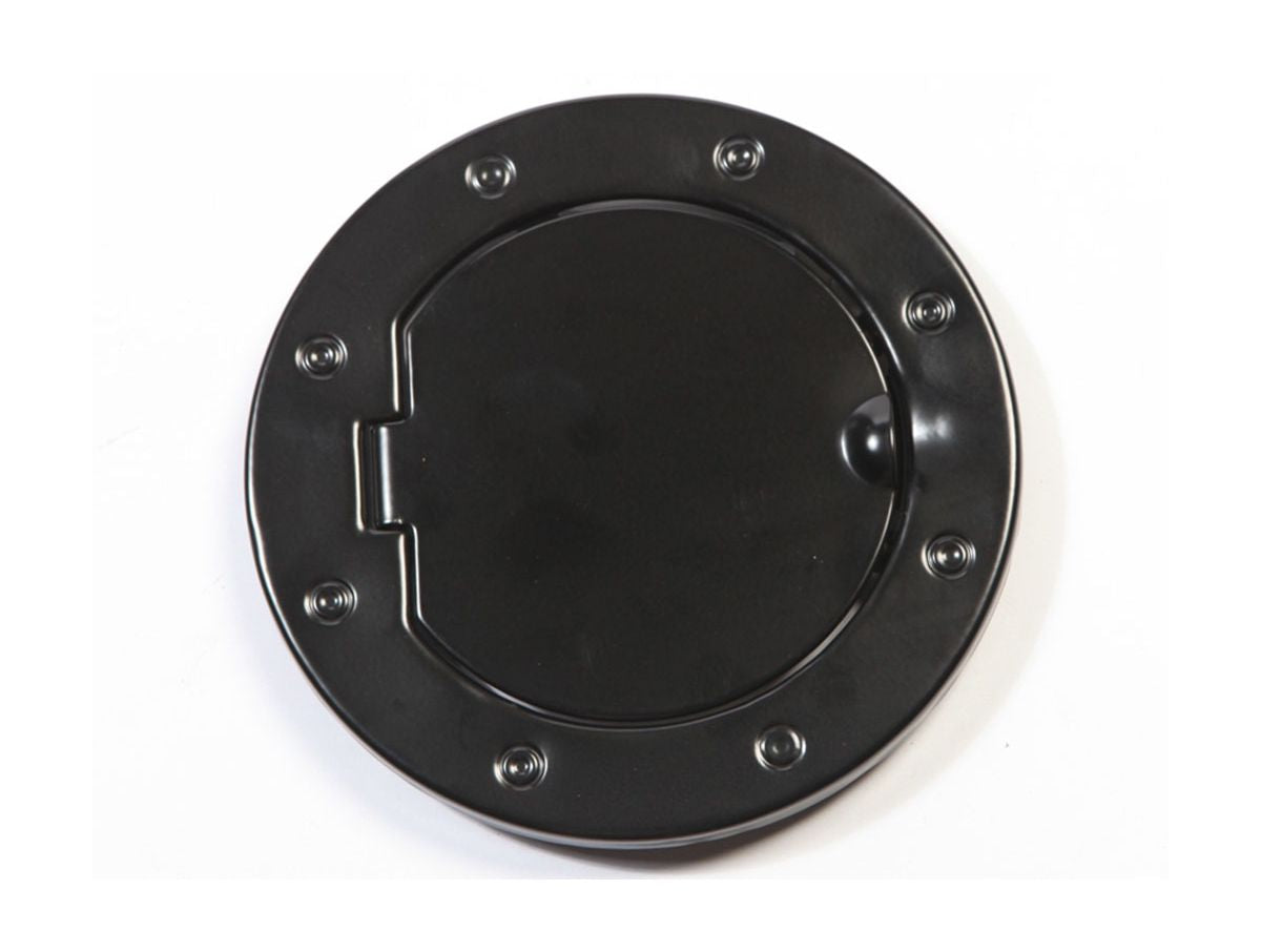 Gas Cap Door Non-Locking Black Stainless Steel 07-18 Jeep Wrangler JK Rugged Ridge