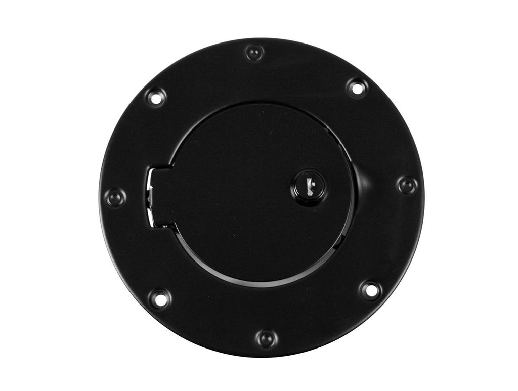 Gas Cap Door Locking Black 97-06 Jeep Wrangler TJ Rugged Ridge