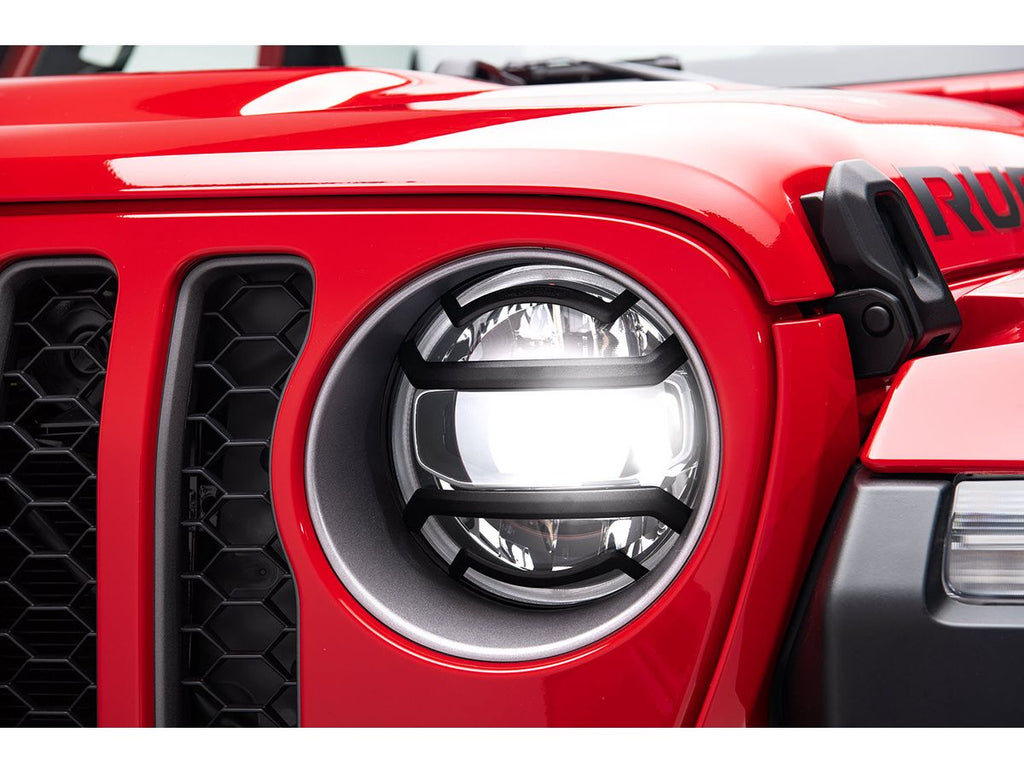 Elite Euro Guard Kit Headlight Black 18-Present Jeep Wrangler / 20-Present Gladiator Rugged Ridge
