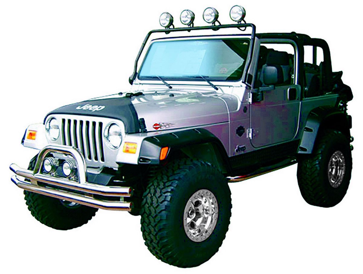Light Bar Full Frame Black 97-06 Jeep Wrangler TJ Rugged Ridge