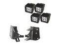 Light Kit Dual A-Pillar 3 Inch Square 97-06 Jeep Wrangler TJ/LJ Rugged Ridge