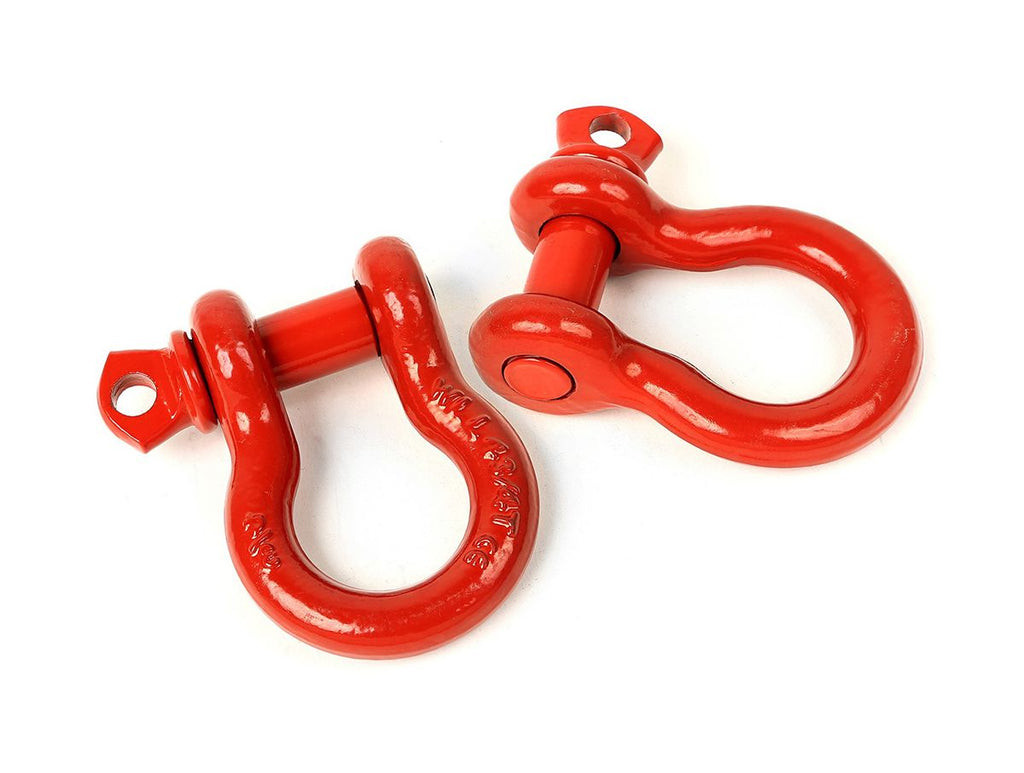 D-Ring Shackle Kit 3/4 Inch Steel Pair Rugged Ridge