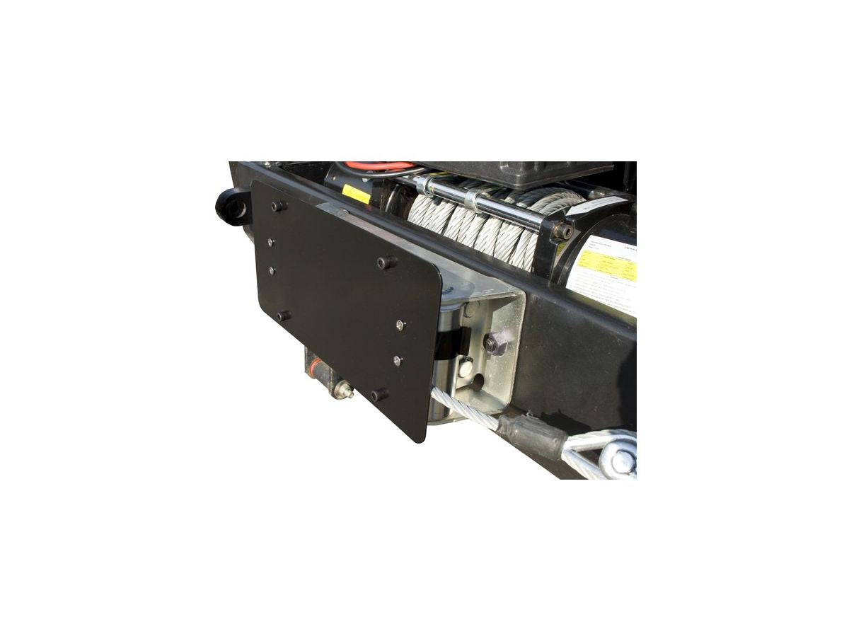 License Plate Mounting Bracket for Roller Fairleads Rugged Ridge