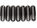 Grille Insert Kit Perforated Black 07-18 Jeep Wrangler Rugged Ridge