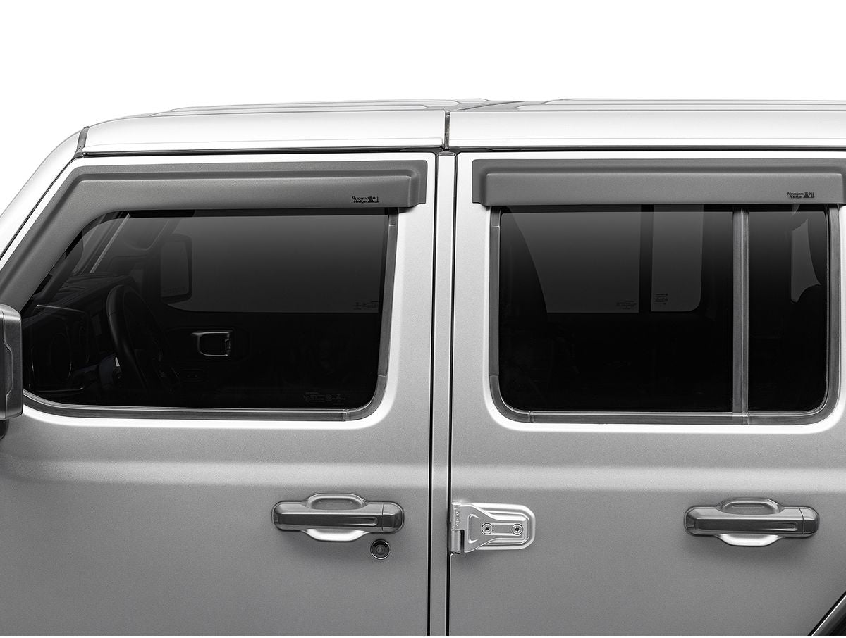 Window Visors Matte Black 18-Present Jeep Wrangler / 20-Present Gladiator Rugged Ridge