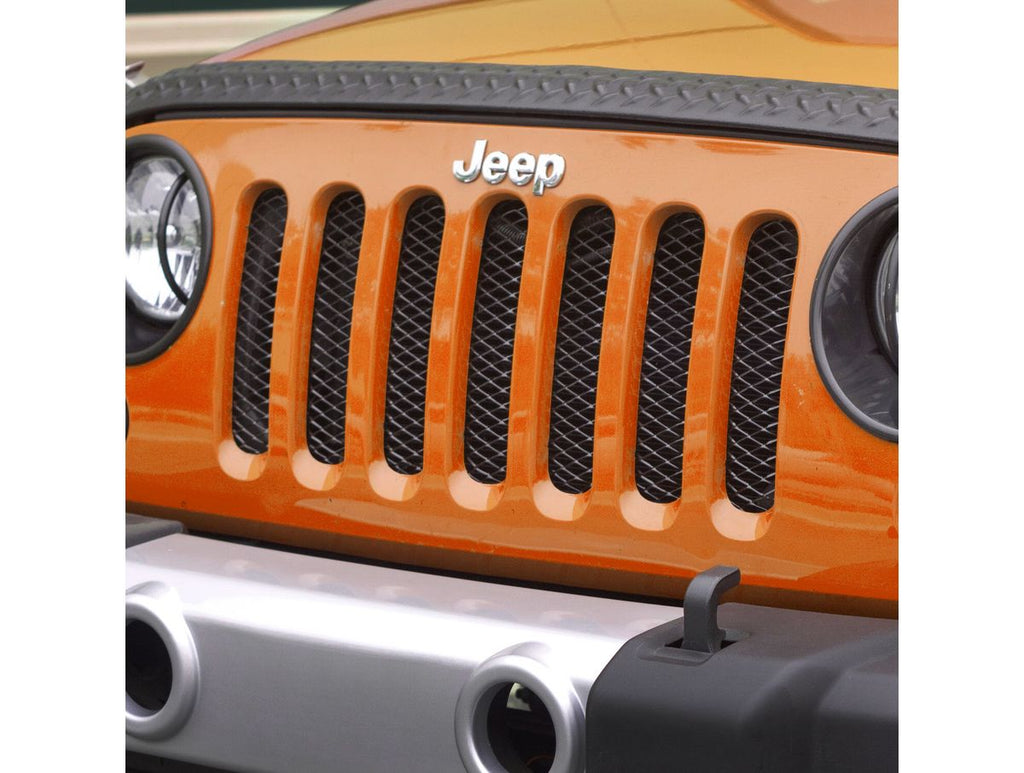 Grille Insert Mesh Black 07-18 Jeep Wrangler JK Rugged Ridge