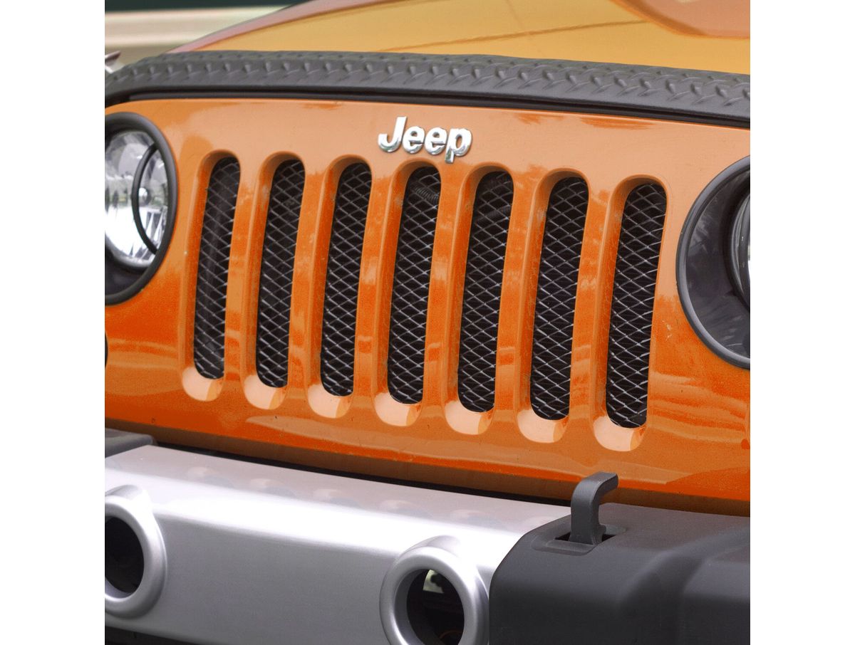 Grille Insert Mesh Black 07-18 Jeep Wrangler JK Rugged Ridge