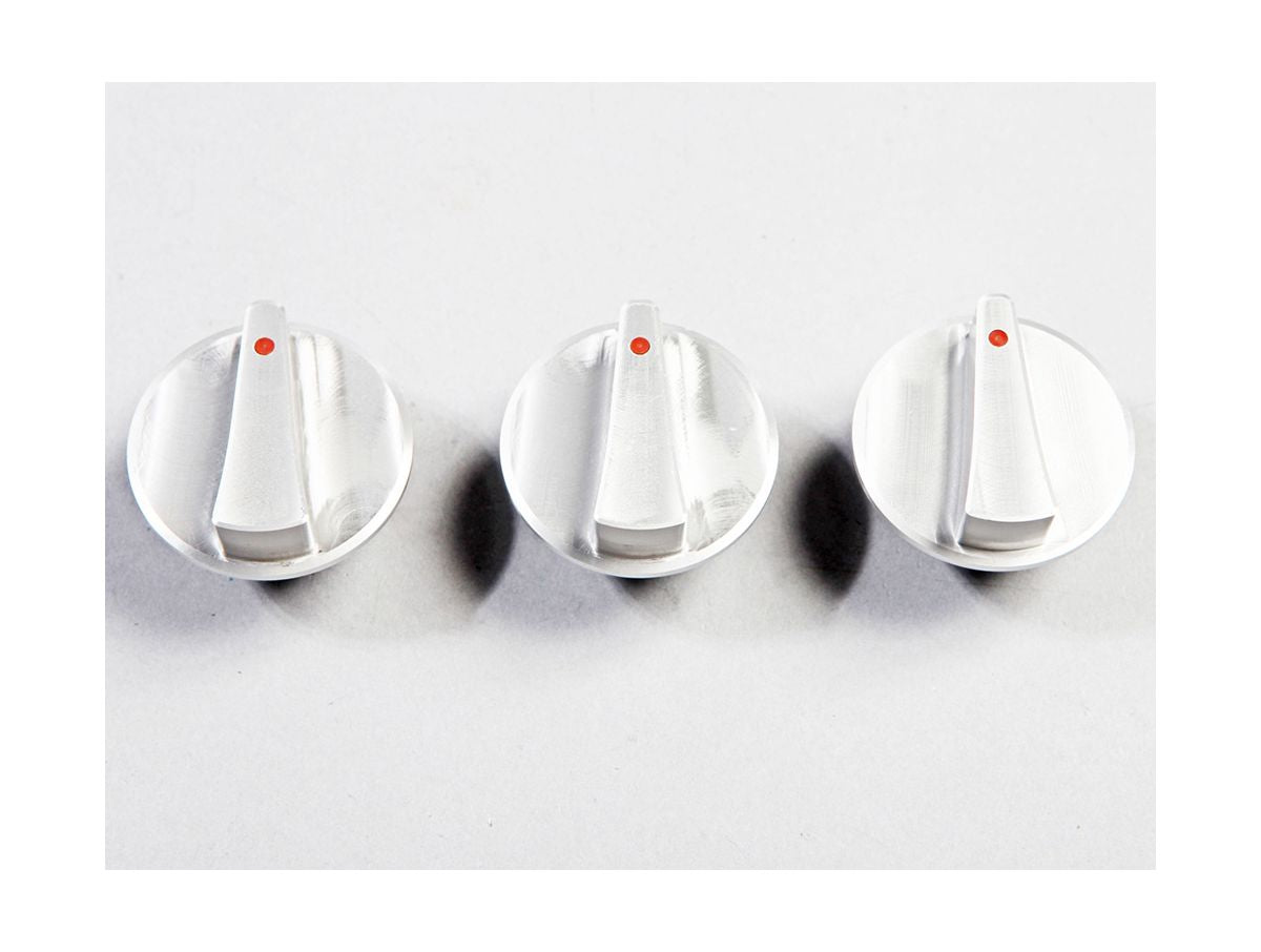 Dash Knob Kit Climate Control Aluminum Red 07-10 Jeep Wrangler JK Rugged Ridge