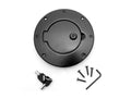 Gas Cap Door Locking Black Aluminum 97-06 Jeep Wrangler TJ Rugged Ridge