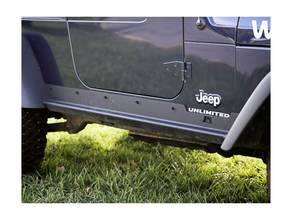 Rocker Panel Guard Kit Heavy Duty 04-06 Jeep Wrangler Unlimited LJ Rugged Ridge