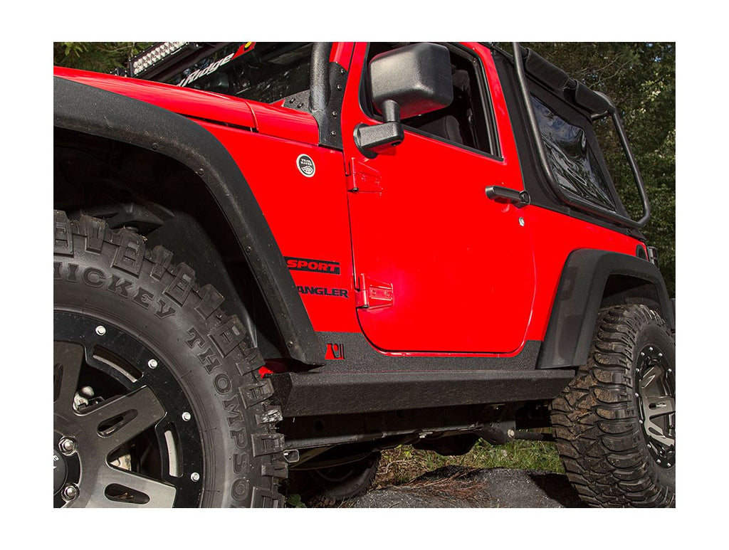 XHD Rock Sliders Steel 07-18 Jeep Wrangler JK 2 Door Rugged Ridge
