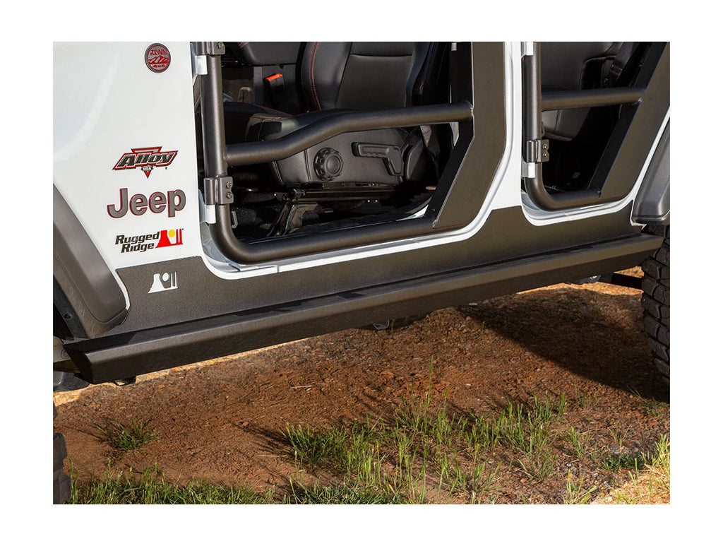 XHD Rock Sliders Steel 18-Present Jeep Wrangler Jl 4 Door Rugged Ridge
