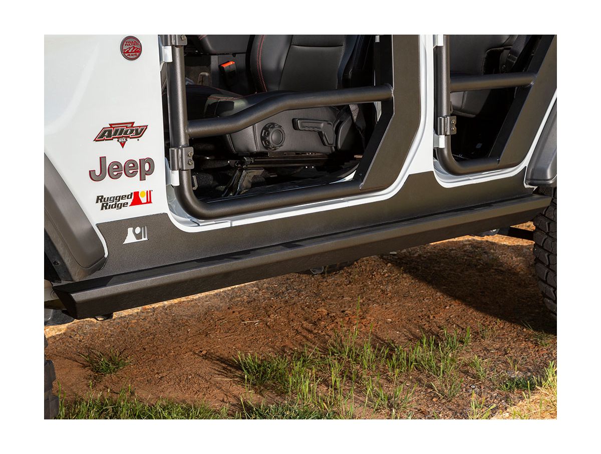 XHD Rock Sliders Steel 18-Present Jeep Wrangler Jl 4 Door Rugged Ridge