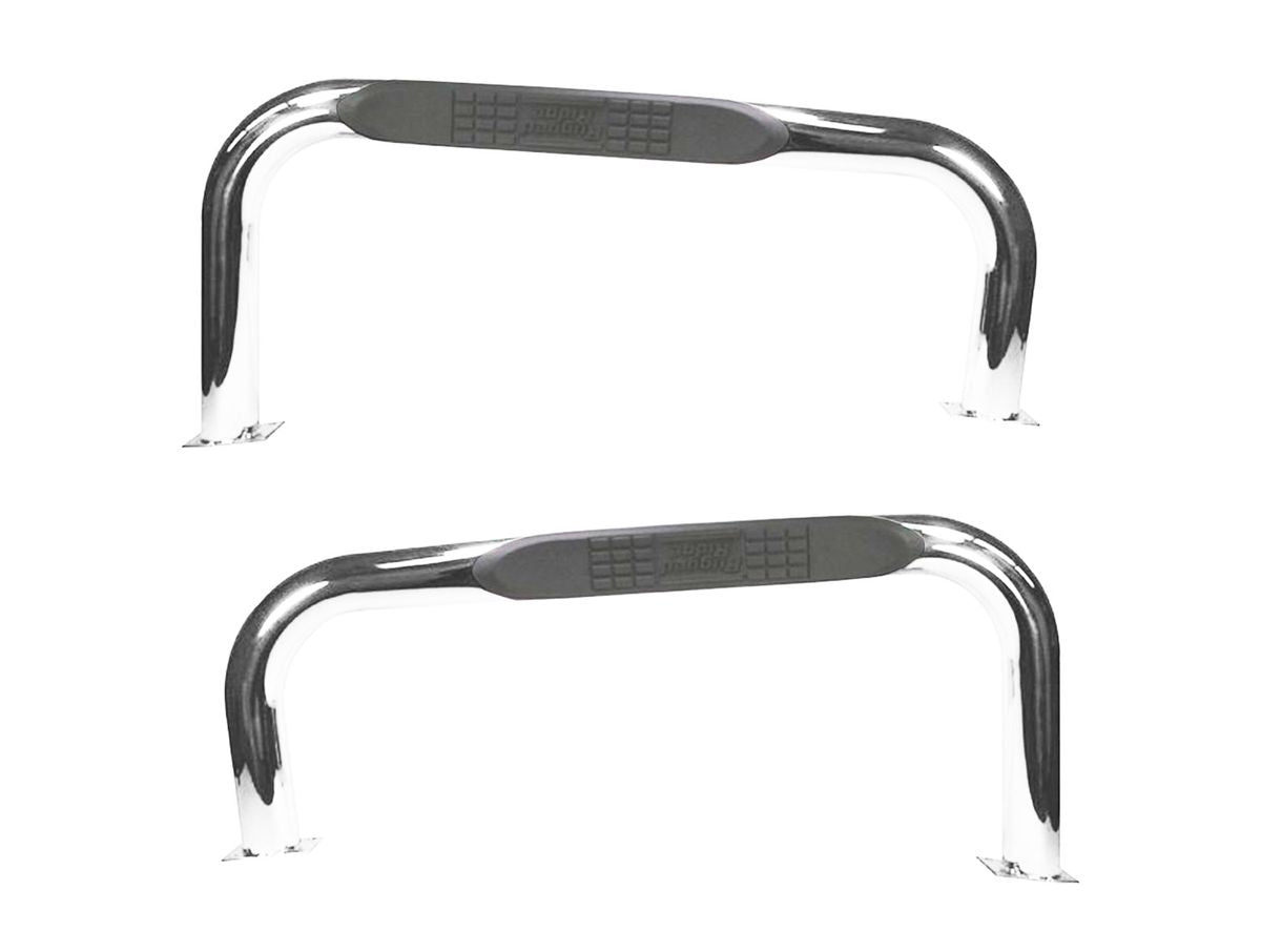 Side Step Kit Stainless Steel Tubular 76-83 Jeep CJ Rugged Ridge