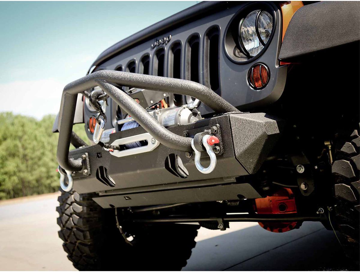 XHD Bumper Double X Striker Black 76-86 CJ/87-18 Wrangler YJ/TJ/JK Rugged Ridge