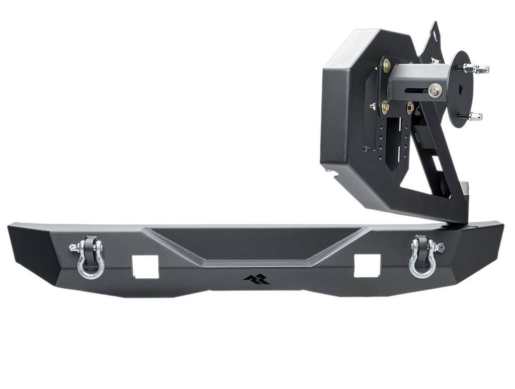 XOR Bumper Rr W/Tire Carrier Black Jeep Rugged Ridge