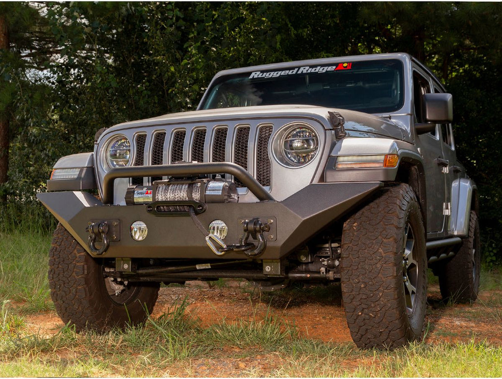 Spartan Bumper Overrider Front 18-Present Jeep Wrangler / 20-Present Gladiator Rugged Ridge