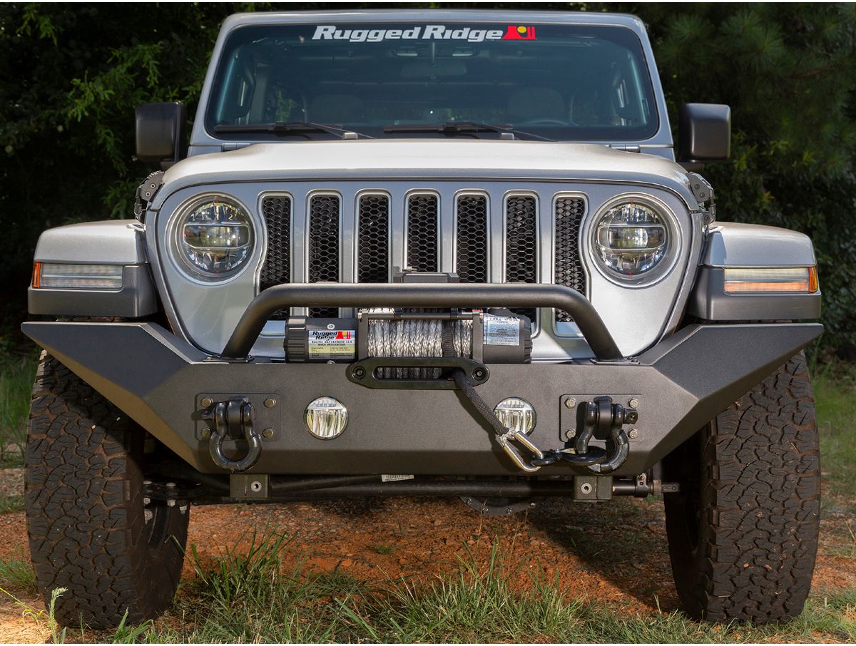 Spartan Bumper Overrider Front 18-Present Jeep Wrangler / 20-Present Gladiator Rugged Ridge