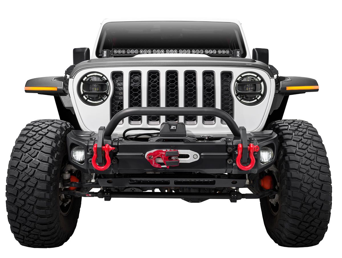 Arcus Front Bumper Tube Overrider Black 07-18 Jeep Wrangler JK Rugged Ridge